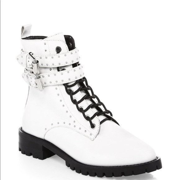Rebecca Minkoff Jaiden stud combat boots size 8.5 - Picture 3 of 16